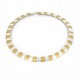 Necklace Silver goldplated with 4 sizes elements  (1 x 1 cm ) and Magnet Clasp. Length: 45 cm -