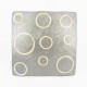 Broche-colgante Plata cuadrado cuadrado Plata oxidada con morivos circulares dorados -