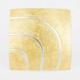 Brooch-Pendant Silver Goldplated with Silver wafes. Square form  (28 x 28 mm) -