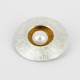 Pendant Silver Goldplatd with Pearl round form. Diameter: 28 mm -