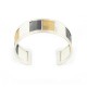 Bracelet tricolour. Silver goldplated, oxidized and Silver -