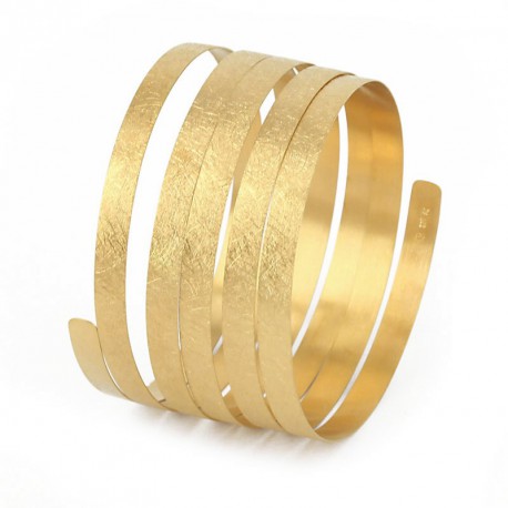 Bracelet Spiral Silber Goldplated -