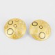 Earclips rund Silver Goldplated / circular motives in 3 colurs - 21370