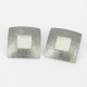 Earrings Square Silver oxidized  - 21389