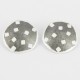 Earrings Clips round oxidized and white - 21394