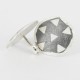 Earrings Stickers Silver ruthinized. Diameter: 20 mm - 21412