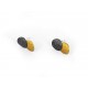 Earrings Silver oxidized. Form round - 21416-M
