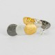 Earrings Silver-Goldplated, Ruthenium Plated - 21418-M