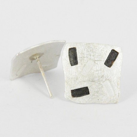 Earrings square Silber (17 x 17mm) - 21456