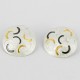 Earstickers Silber with motives in  Goldplated, oxidized and Silver. Diameter: 20 mm - 21474