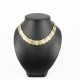 Necklace Silver 925, oxidized and Goldplated. Necklace with rounded elements and hook fastener - 21516