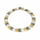 Necklace Silver 925, oxidized and Goldplated - 21518