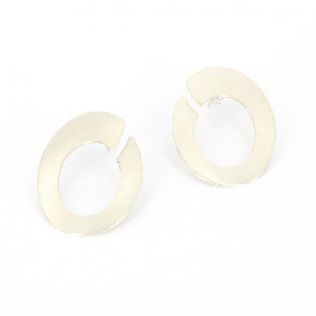 Pendientes oval Silber -