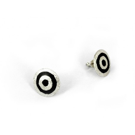 Ohrstecker Silber  oxidiert