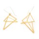 Earrings Geometric Design Silver Goldplated