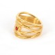 Ring Silber vergoldet Rodolit