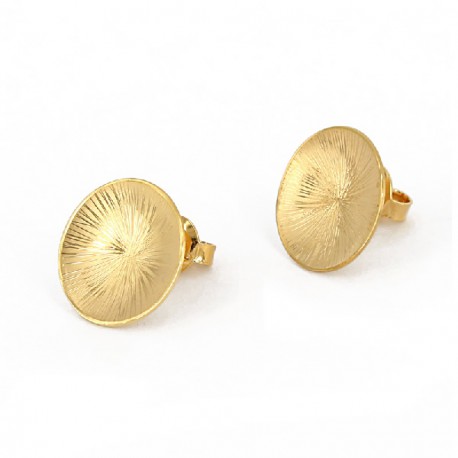 Ohrstecker Button Gold