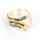 Ring mit Zyrkonia Silber oxidiert vergol