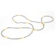 Collar largo 127 cm Plata con baño de Oro