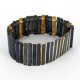 Pulsera Plata oxidada y baño de Oro