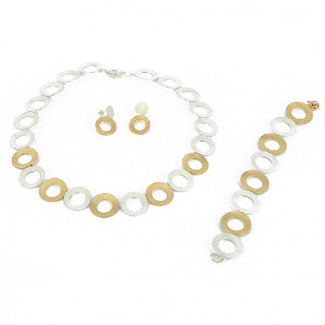 Bracelet Silver Goldpalted to match the Neckalce and earrings