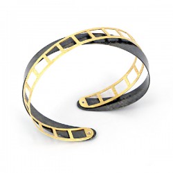 Armband Silber vergoldet oxidiert