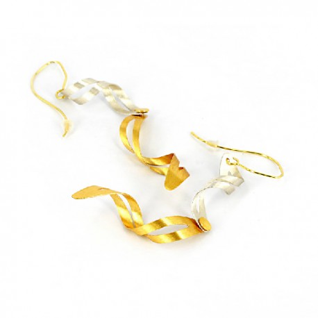 Earrings Espiral with  Silver 925 Goldplated