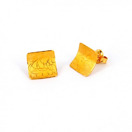 Ohrstecker Geometrics Silber Goldplated