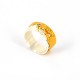 Ring Silber vergoldet mit weiss Topas