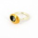 Ring Silver Goldplated oxidized