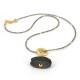 Collar Rodolita y cuerno Plata chpada en Oro
