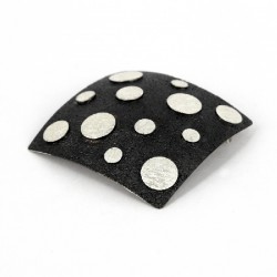 Broche-colgante Plata oxidada 50 x 50 mm
