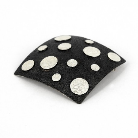 Broche-colgante Plata oxidada 50 x 50 mm
