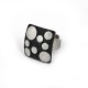 Ring 28 x 28 open Silver oxidized