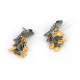 Pendientes Plata chapada en Oro  óxido
