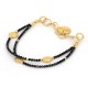 Pulsera Hematita + Plata chapada en Oro
