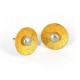 Earsticker Silver Goldplated and Pearl. Form: round 18 mm - 25434