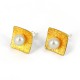 Ohrstecker Quadrat Perle
