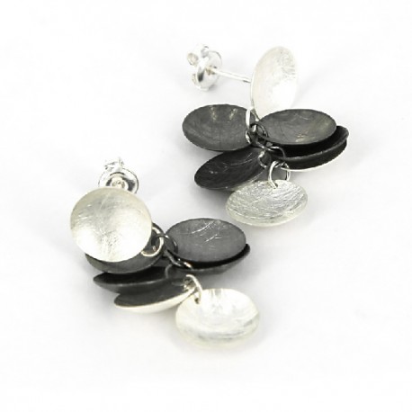 Ohrstecker Silber oxidiert