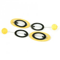 Pendientes Luna oval