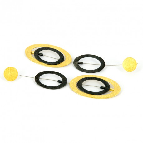 Pendientes Luna oval