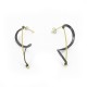 Earrings Design Spiral. Silver Goldplated and oxidized - ZW35G