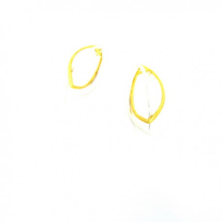 Pendientes Plata oxidada con baño de Oro y Zirconia