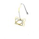 Colgante con cadena larga Plata oxidada y chapado Oro, cadena alrededor del cuello 62 cm, - cadena 7,5 cm, colgante 4 cm