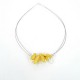 Collar acero y Plata chapado en Oro