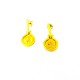 Pendientes Moneda romana artesanal Plata chapado Oro