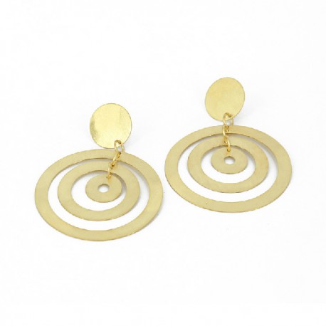 Earrings hanging, Silver Goldplated. Spiral Form. Length.: 7 cm - KRK15