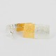Earrings Geometrics Silver  Goldplated rectangular form