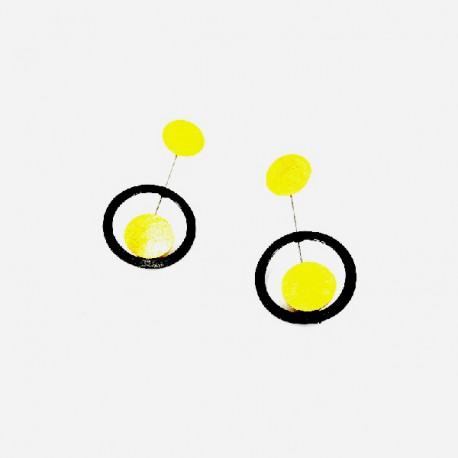 Pendientes Diseño Plata chpado Oro y óxido
