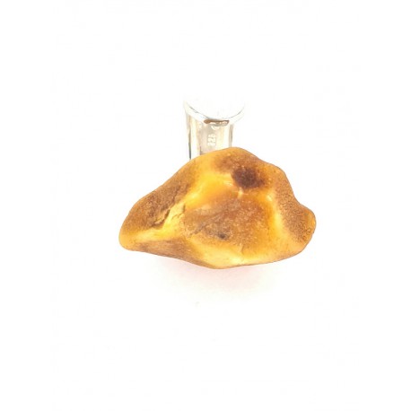 Ring Silber Bernstein Roh